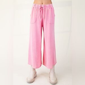 Easel Pink Casual Drawstring Pants